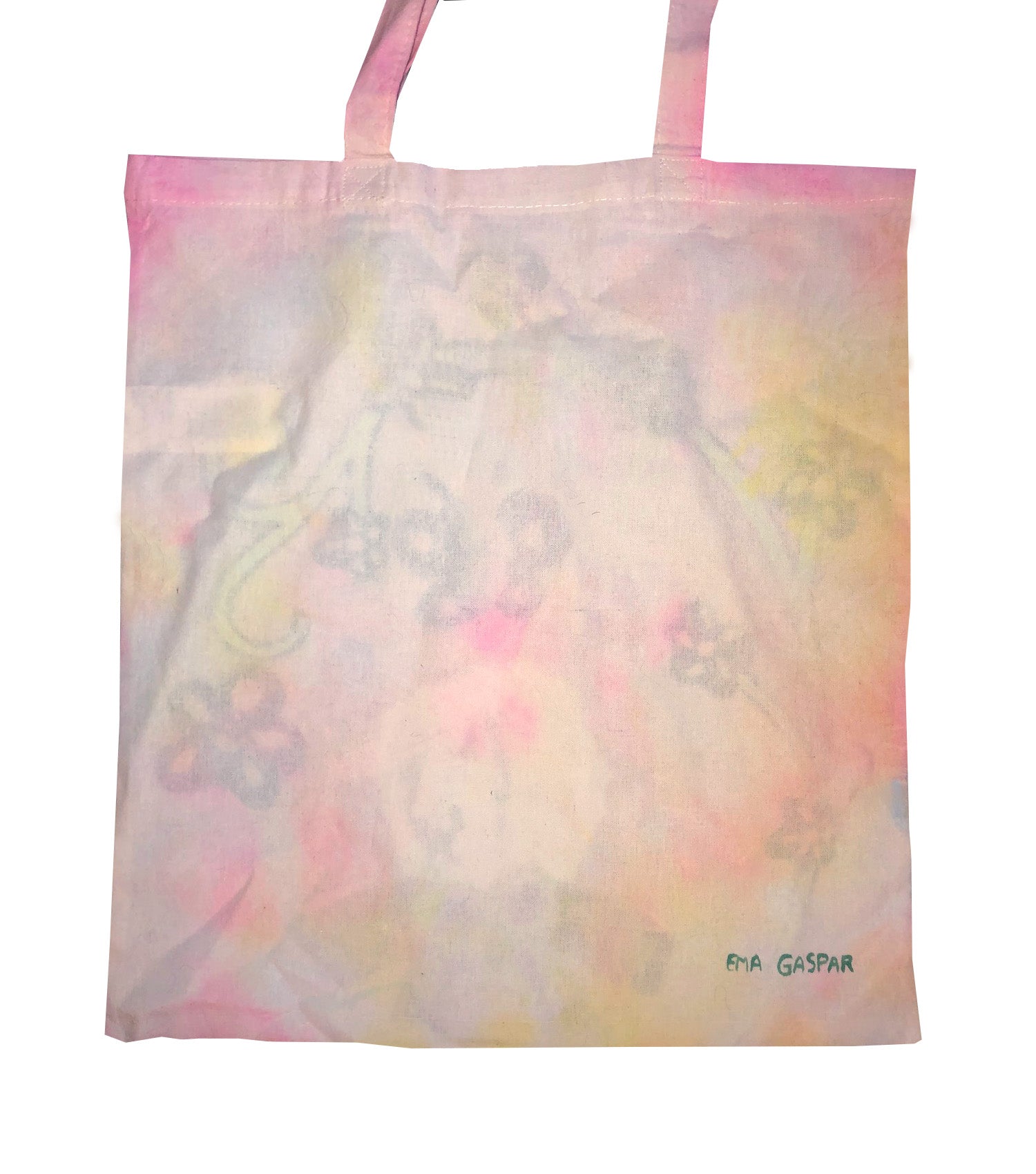 Ema Gaspar, Ema G B, hand painted tote, one of a kind, independent artist, independent designer, resin keychain, heart keychain, kathleen, kathleen los angeles, shop kathleen, independent boutique, indie boutique, tote bag, cotton tote, cartoon tote, pierced keychain, tie dye tote, hand dyed