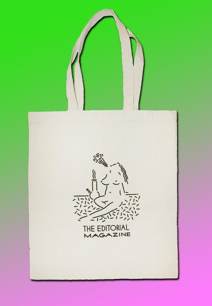 editorial magazine, tote bag, clay hickson