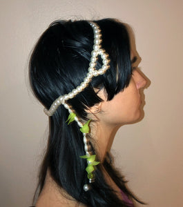 Deska, Deska Jewelry, Pearl, Headpiece, Head Jewelry, Hair Jewelry, Handmade, Los Angeles, Los Angeles Boutique, Independent Designer, Independent Artist, Kathleen, Shop Kathleen, Kathleen Los Angeles, Costume Headpiece, Costume Jewelry