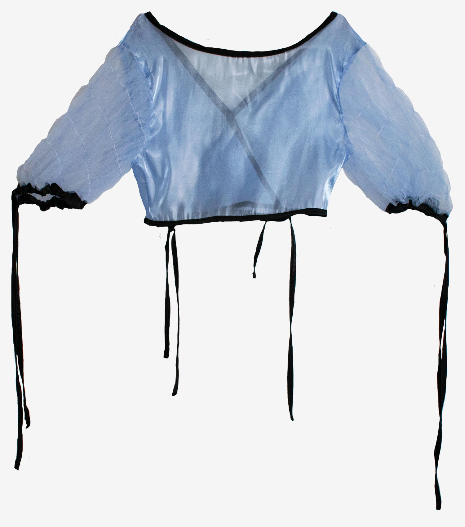 Meg Beck, Wrap Top, Puff Sleeve, Tulle, Kathleen, Kathleen Los Angeles, Boutique
