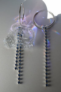 Hoop Earrings, crystal earrings, Fanny Inserra, Upcylced, recycled jewelry, chain earrings, pierced earrings, plexiglass, Kathleen, Kathleen Los Angeles, los angeles boutique, independent artist, independent designer, sustainable fashion, sustainable jewelry, dragon earrings, resin earrings